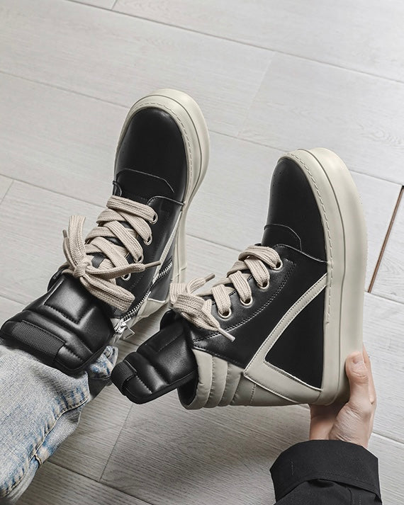 Side Zip Platform Sneakers znk000226