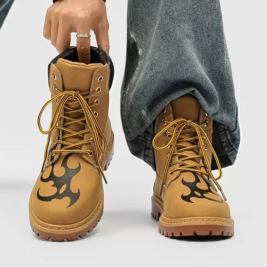 グラフィックレースアップブーツ znk000195