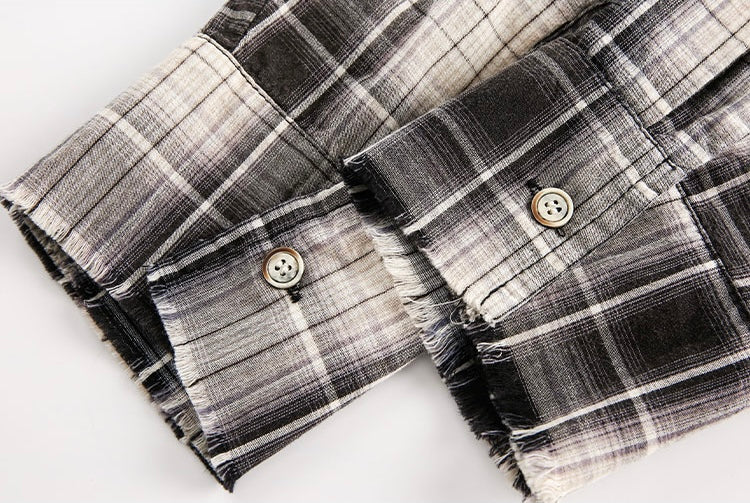 ダメージチェックシャツ znk000010