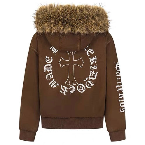 フェイクファーフードジャケット znk000107