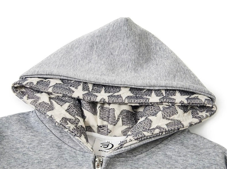 ユニセックス クロススタッズ ジップパーカー SS-000689