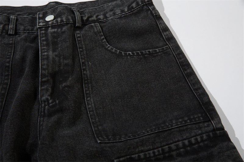 ブラックデニムカーゴパンツ znk000182