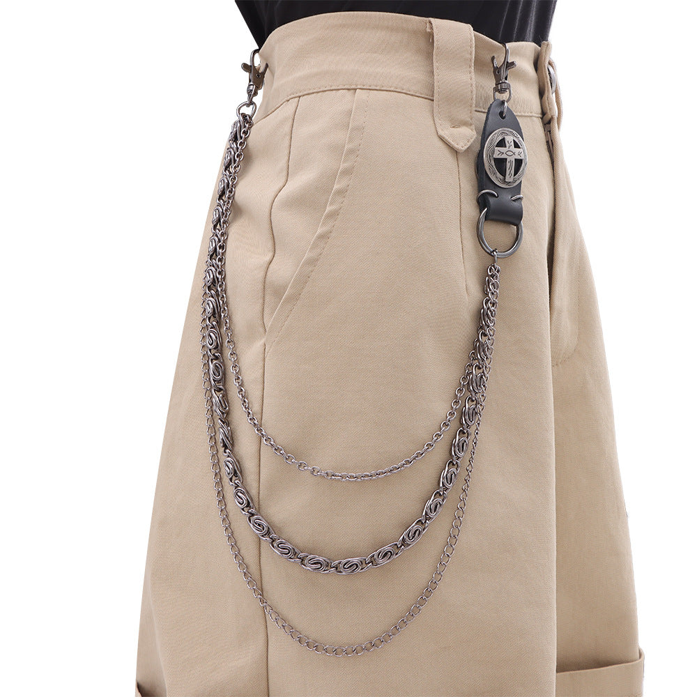 3連ウォレットチェーン スターモチーフ SS-000463