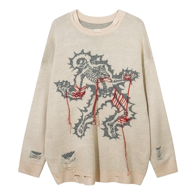 ダメージアートニット znk000011