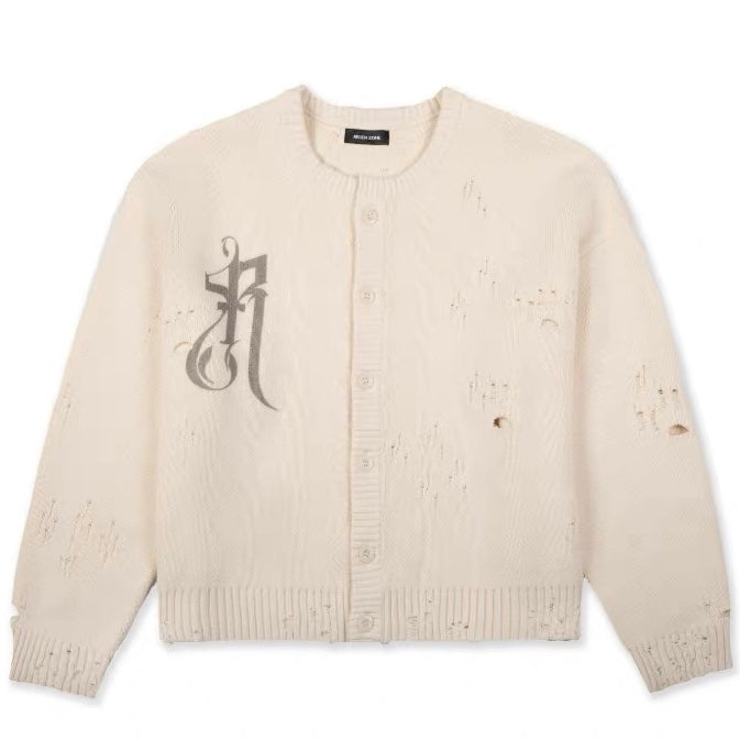 ダメージニットカーディガン znk000151