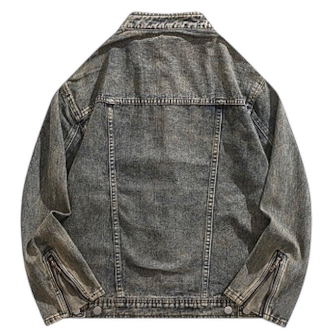 ウォッシュデニムスタンドジャケット znk000126