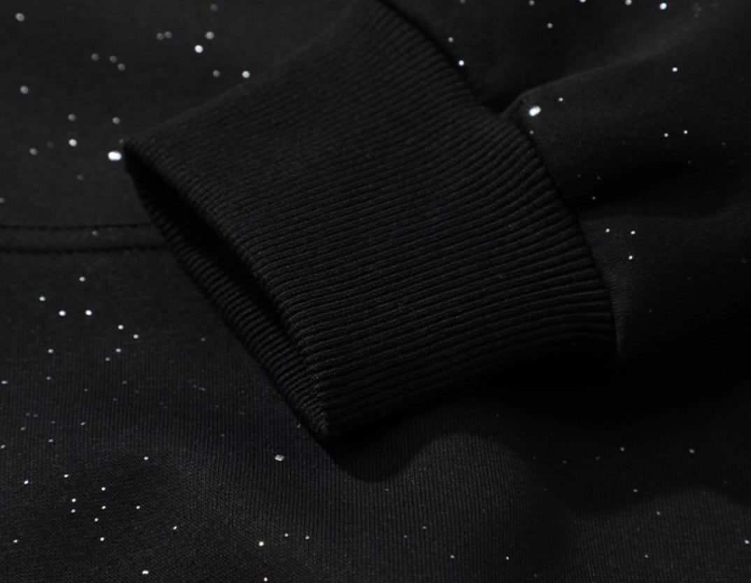 スプラッターブラックフーディー znk000082