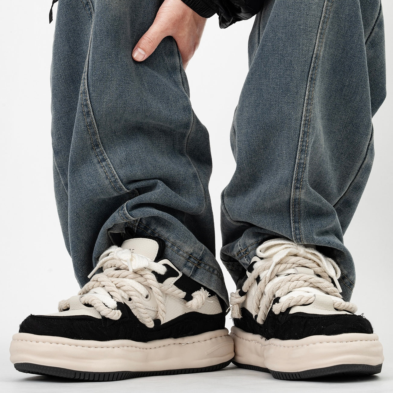 ロープレース厚底スニーカー znk000008