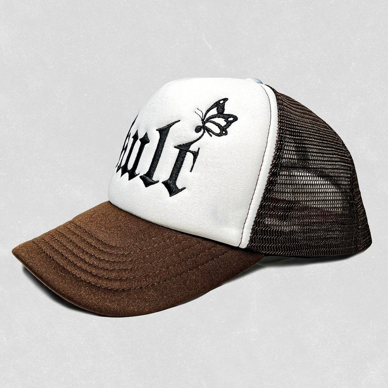 刺繍バタフライメッシュキャップ znk000047