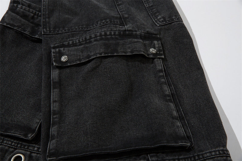 ブラックデニムカーゴパンツ znk000182