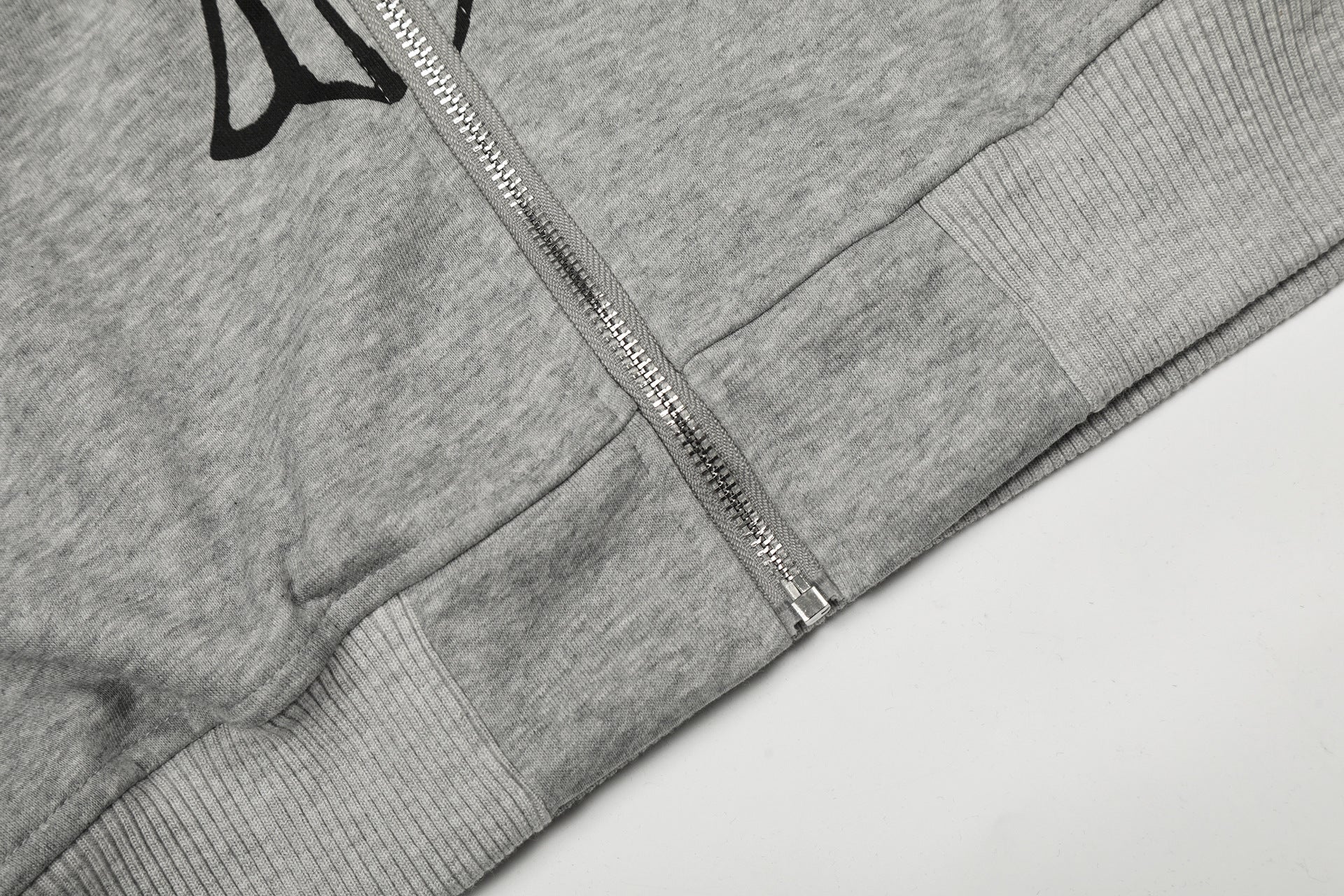 Rhinestone Cross Zip Hoodie znk000223