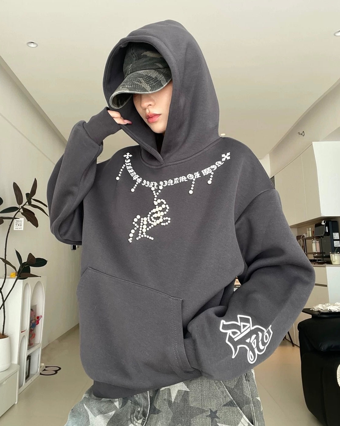 ビジューデザインパーカー SS-000667