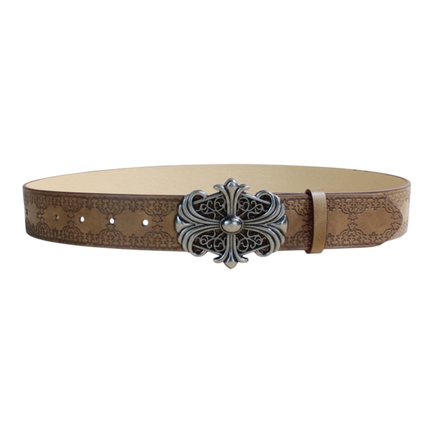Ornate Silver Cross Waist Belt znk000239
