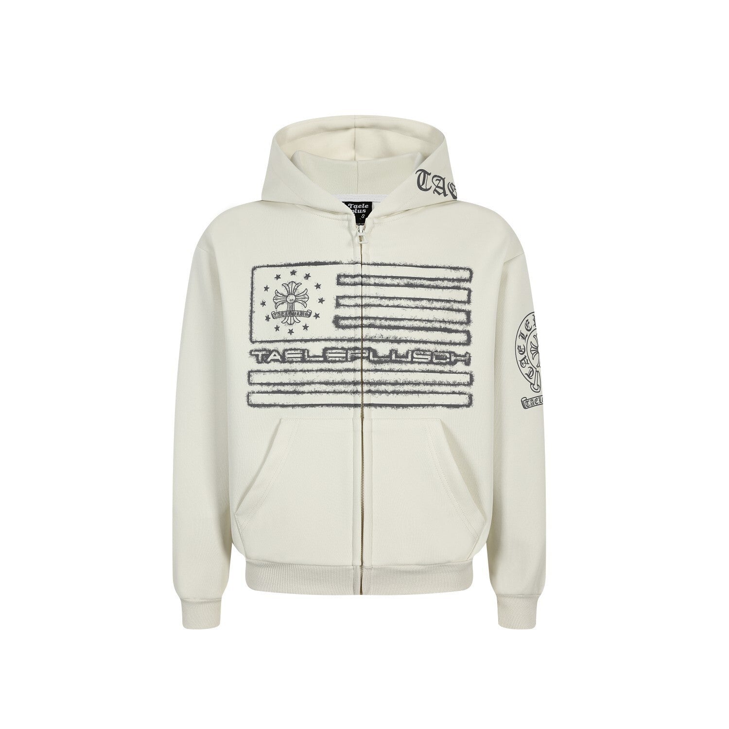 Flag Graphic Zip Hoodie znk000292