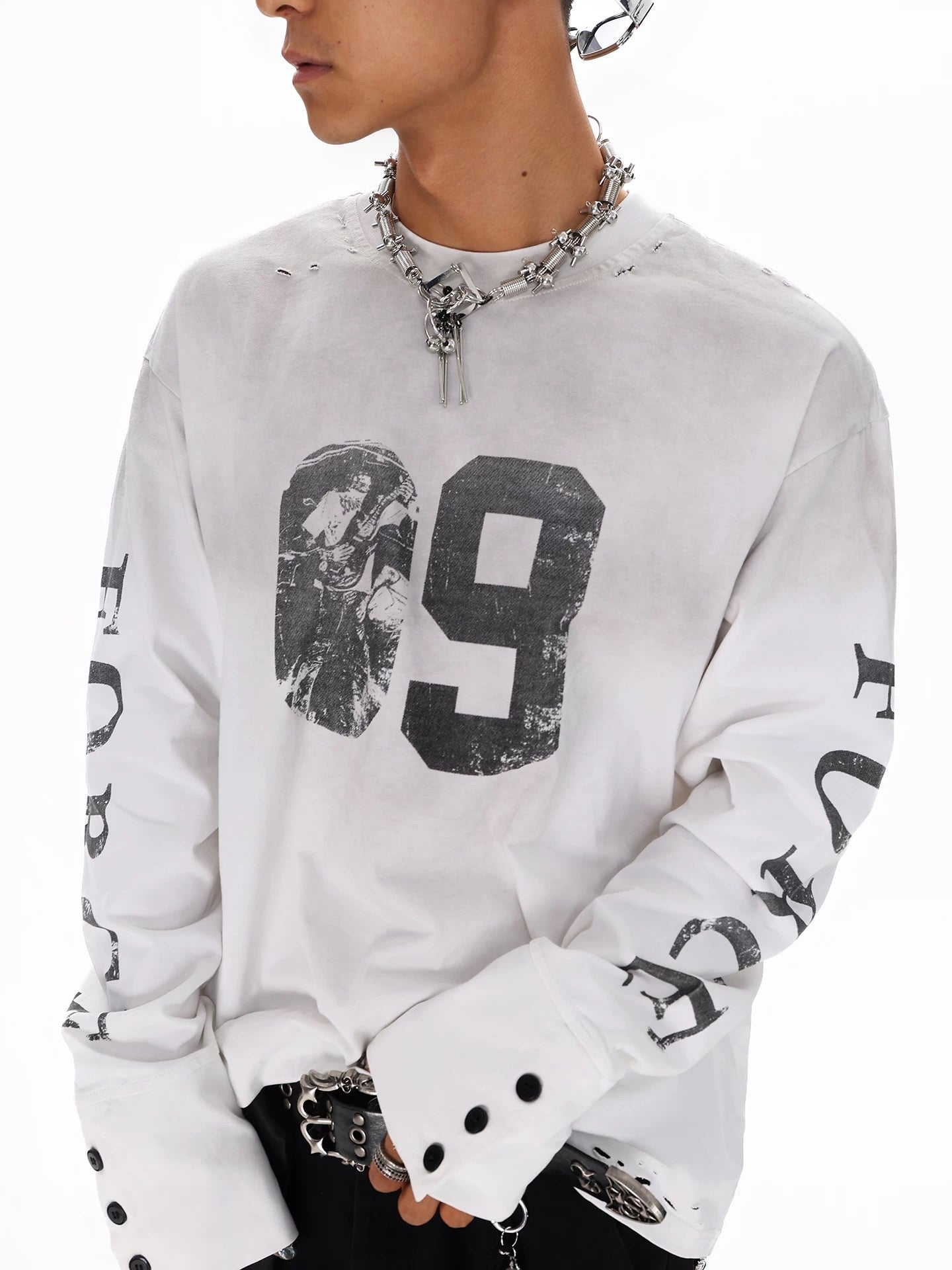Grunge Style Long Sleeve T-Shirt znk000220
