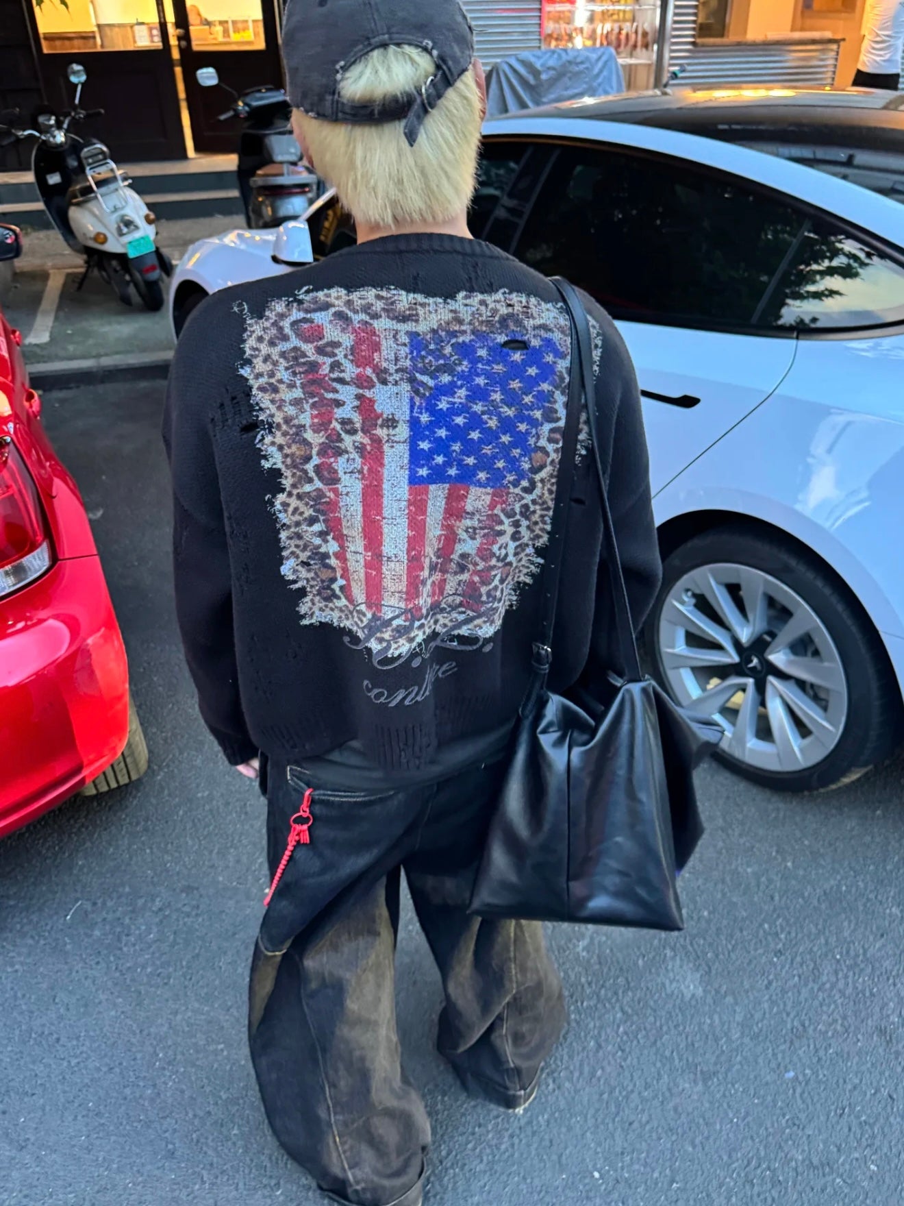 ダメージニットカーディガン znk000151