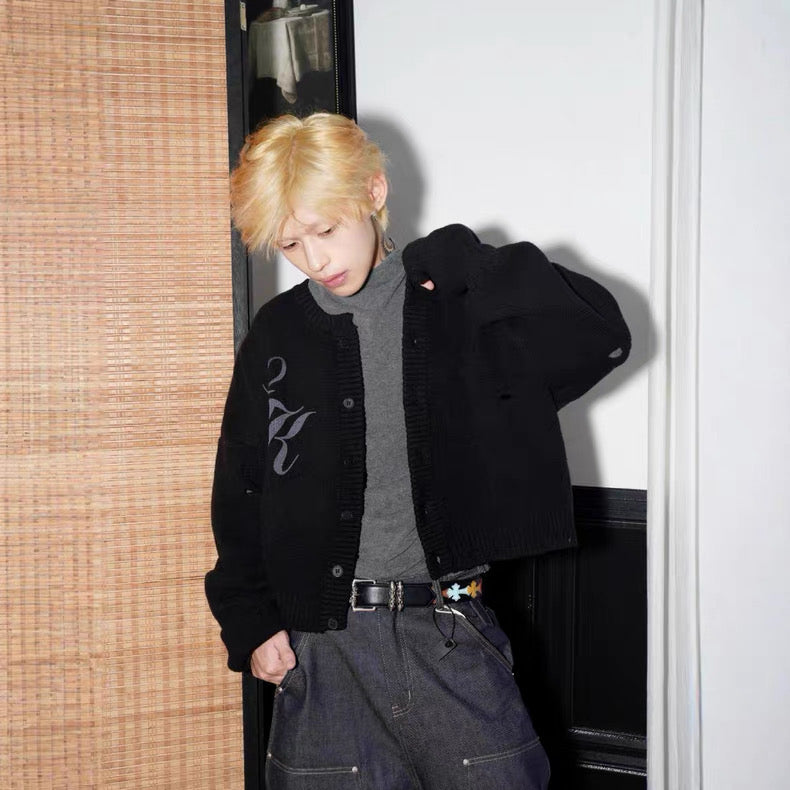 ダメージニットカーディガン znk000151