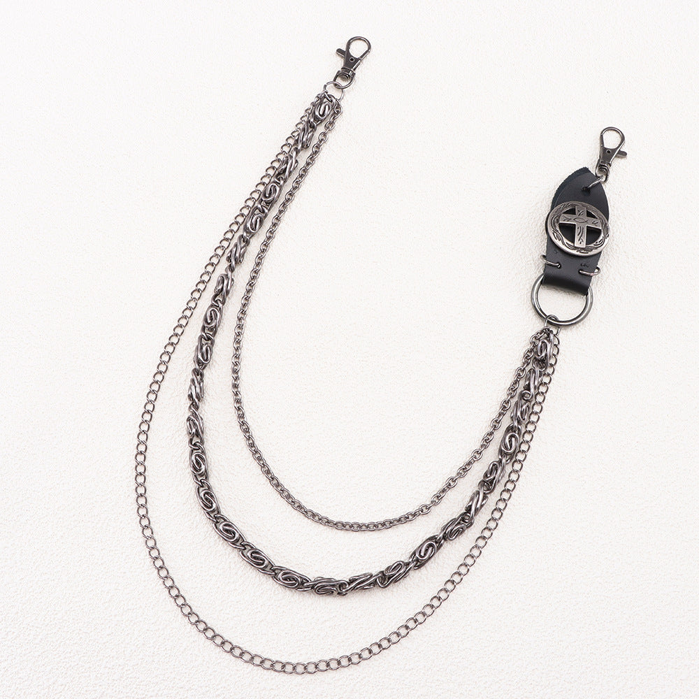 3連ウォレットチェーン スターモチーフ SS-000463