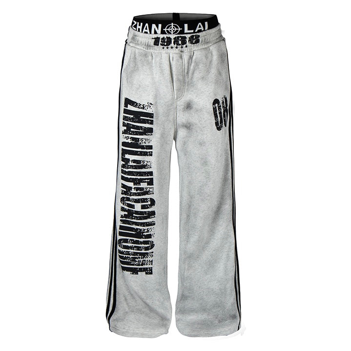 グラフィックワイドスウェットパンツ znk000065