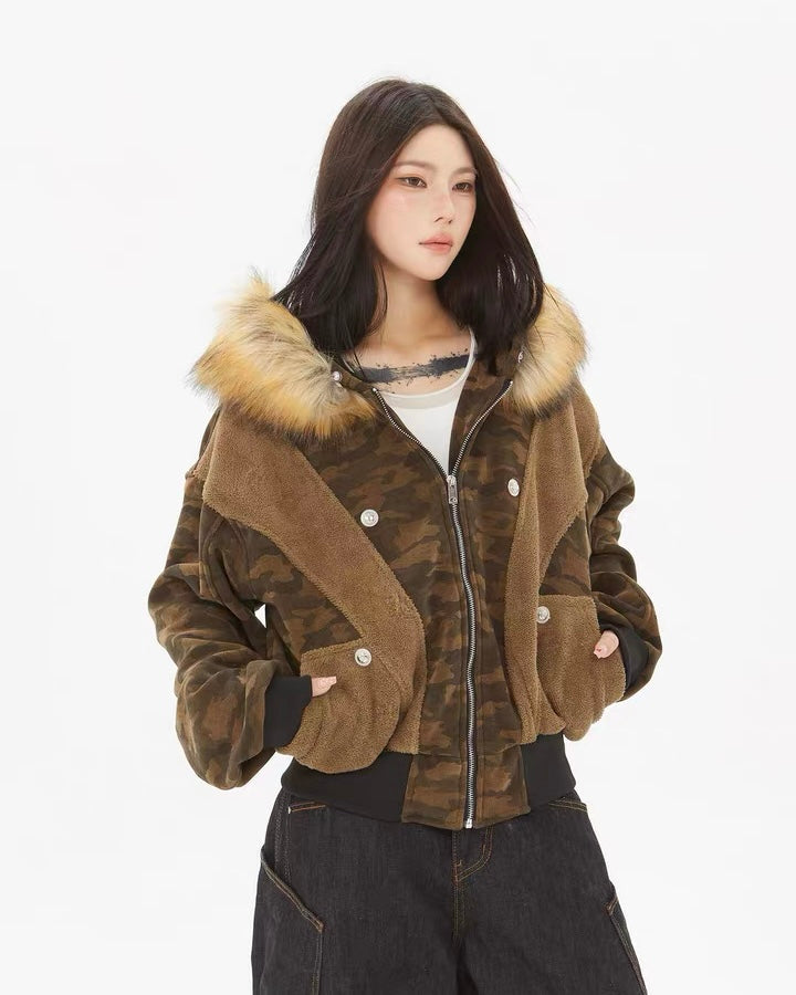 ミリタリーファー付きショートジャケット SS-000676