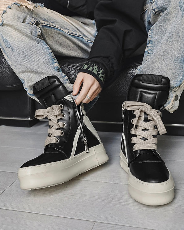 Side Zip Platform Sneakers znk000226