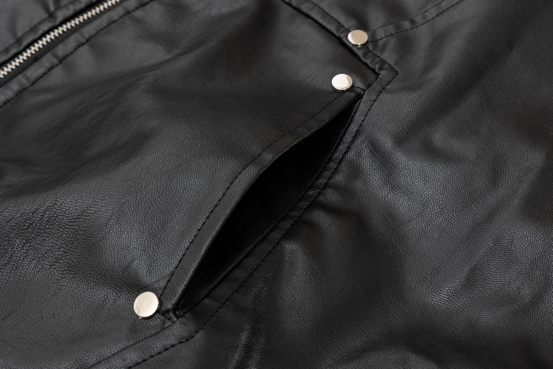 フェイクレザー ファーフードジャケット SS-000698