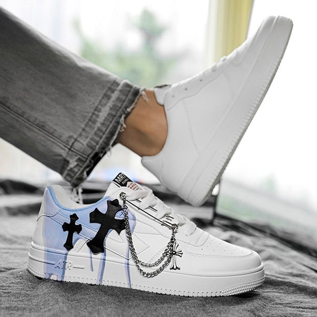 クロスチェーンペイントスニーカー znk000032