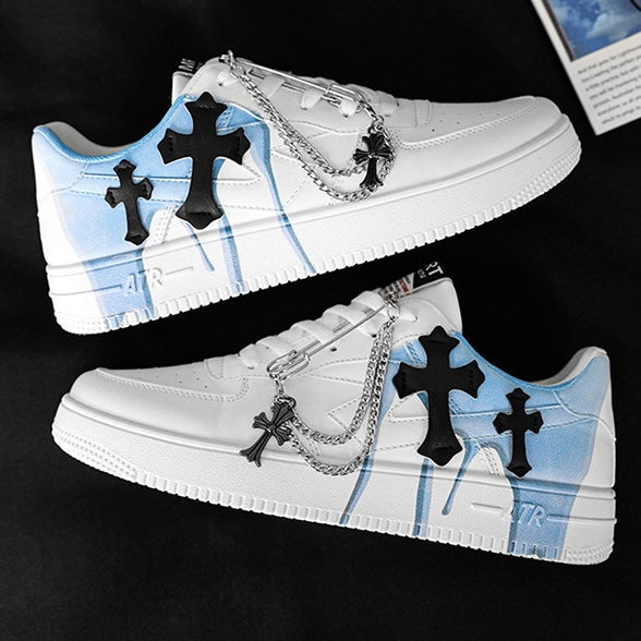 クロスチェーンペイントスニーカー znk000032