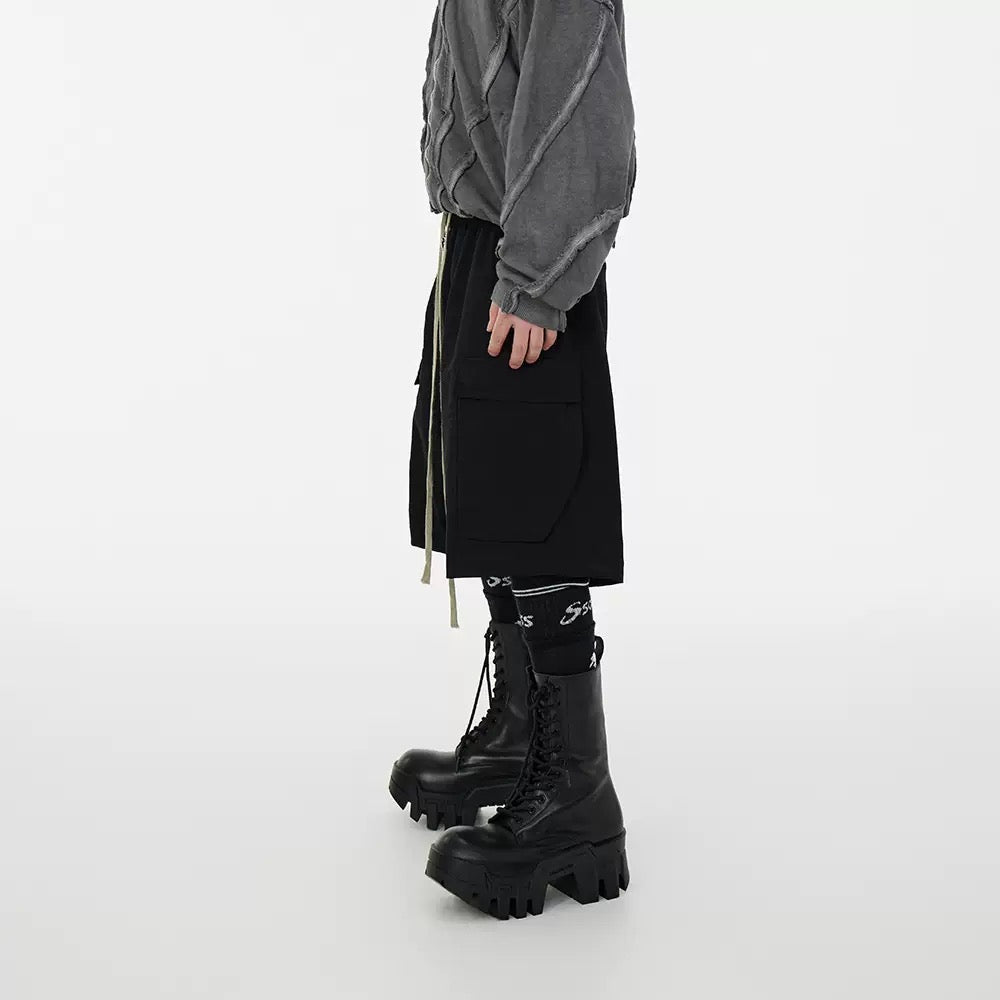 Tech Zip Cargo Wide Shorts znk000257