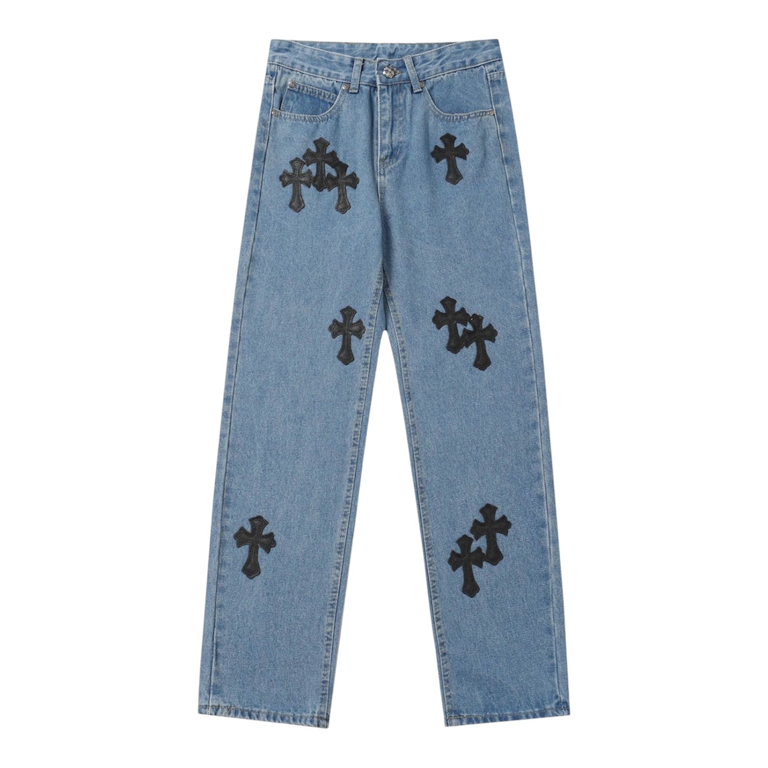 Cross Patch Wide Leg Denim znk000247