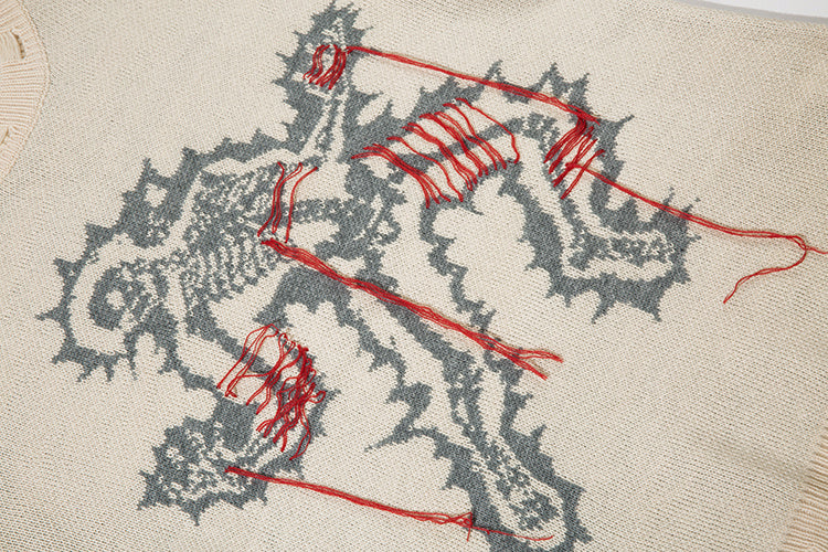 ダメージアートニット znk000011