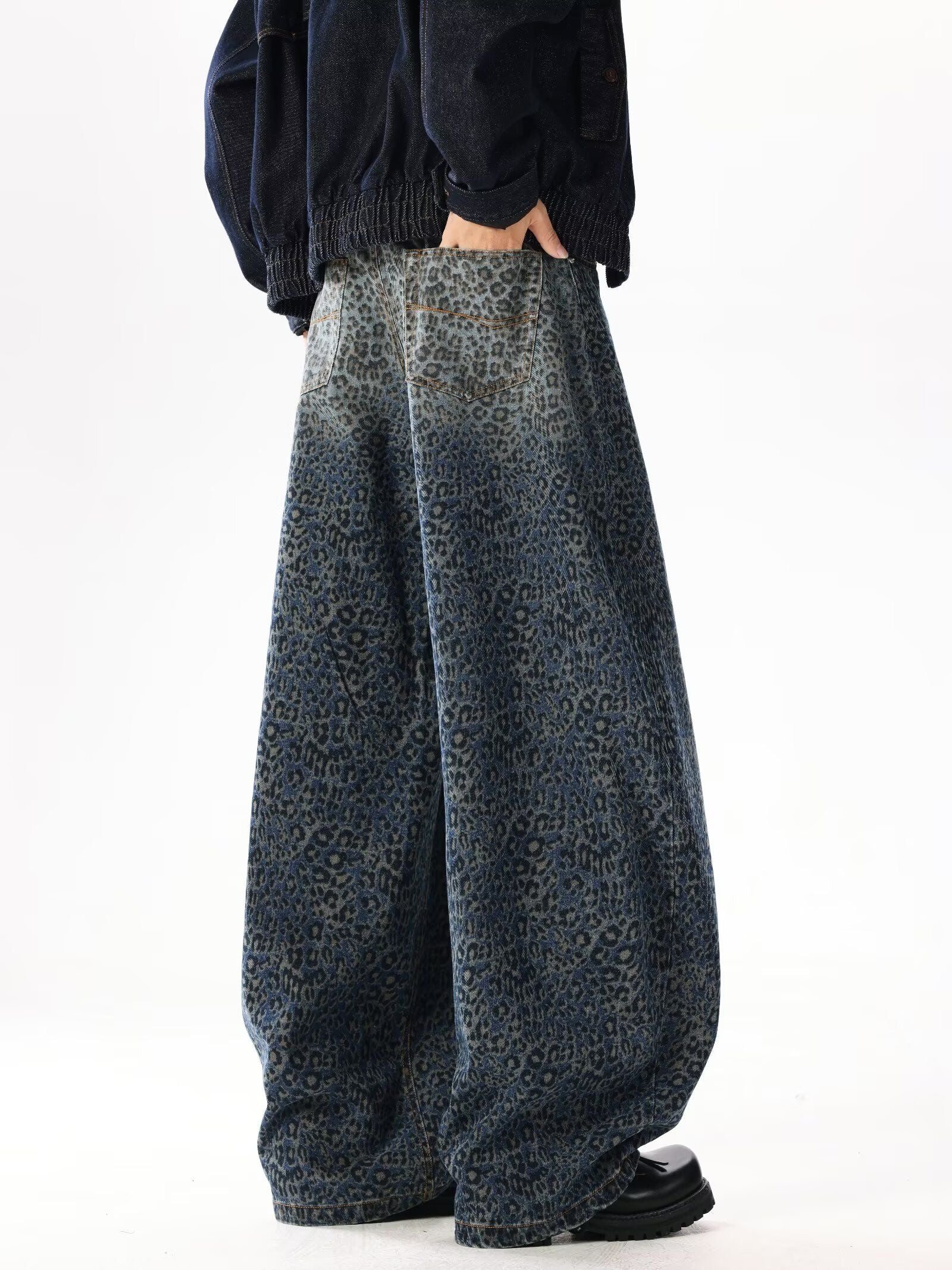 レオパードワイドデニムパンツ znk000143