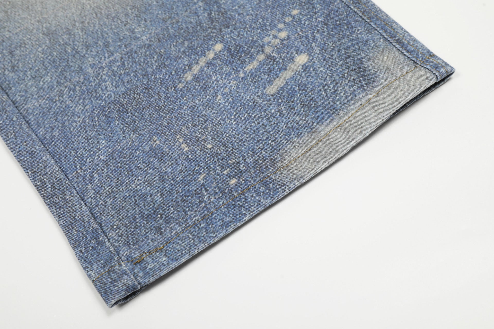 Wash Graphic Wide Denim Pants znk000280