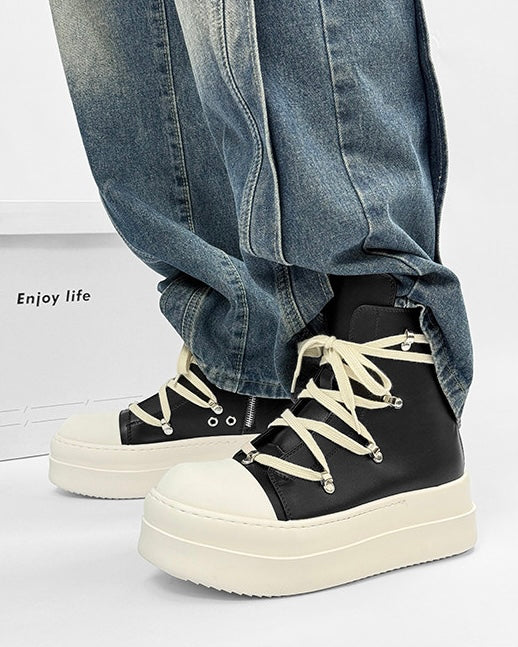 Heavy Sole Wrap High-Top Boots znk000227