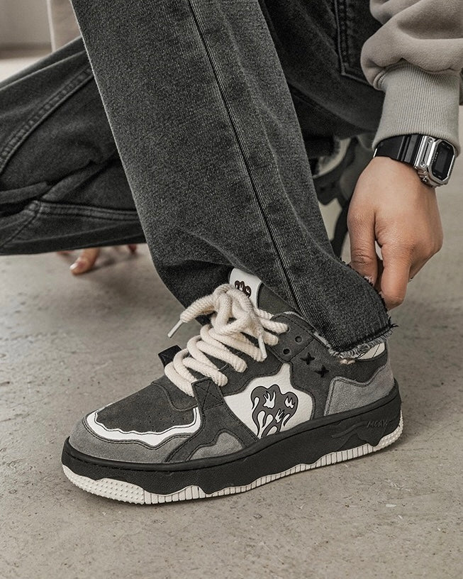 Suede Panel Street Sneakers znk000234