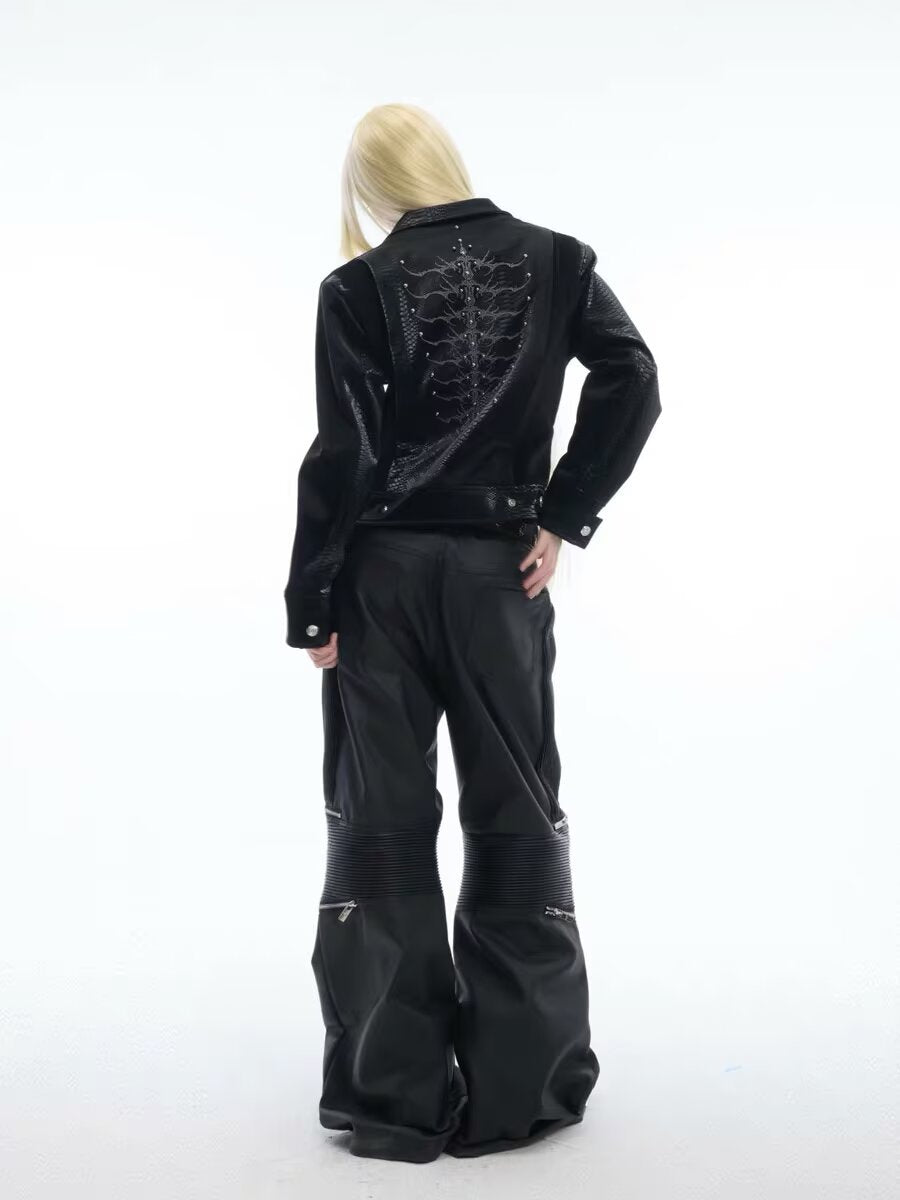 Obsidian Scale Zip-Up Jacket znk000221