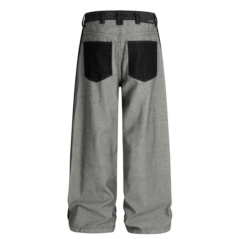 Dark Contrast Baggy Denim znk000287