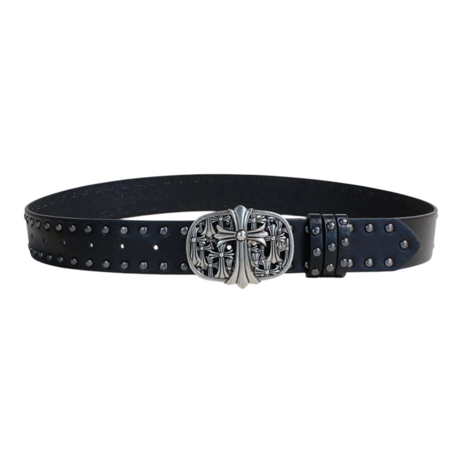 Cross Buckle Leather Belt znk000243