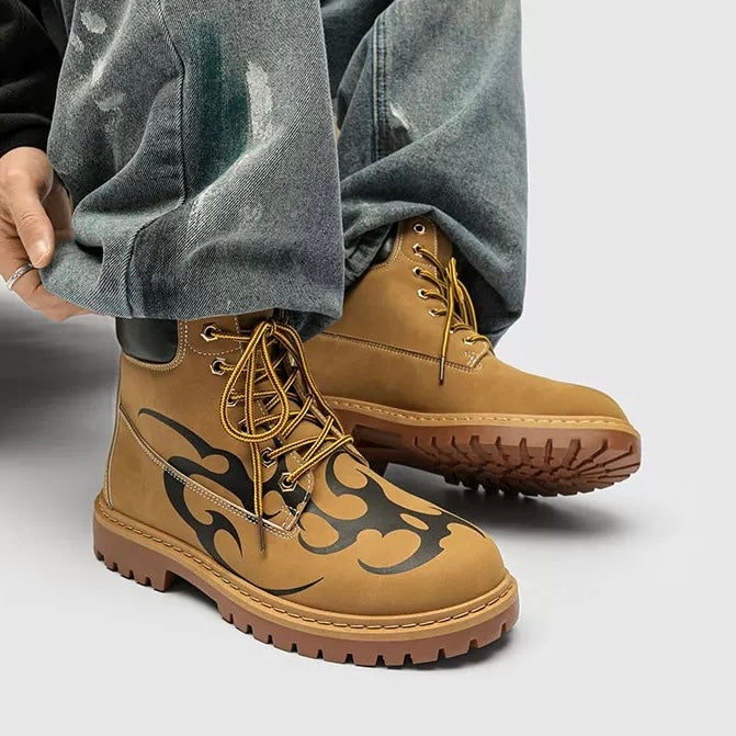 グラフィックレースアップブーツ znk000195