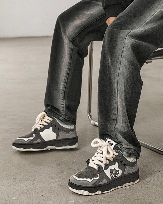 Suede Panel Street Sneakers znk000234