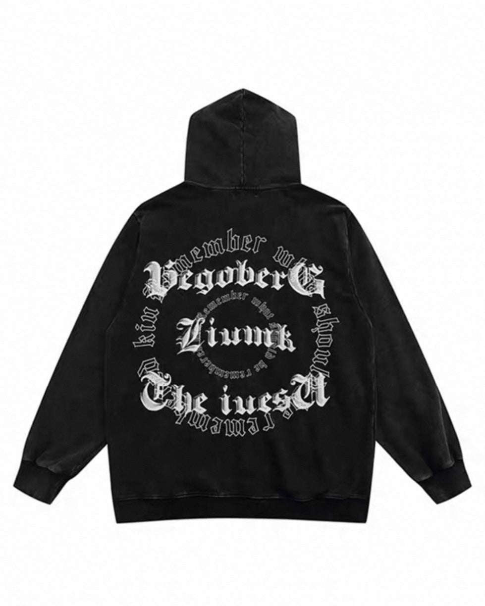 ゴシックロゴ ジップパーカー SS-000687