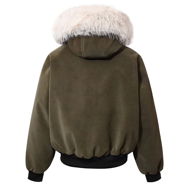 スエードファーフードジャケット znk000113