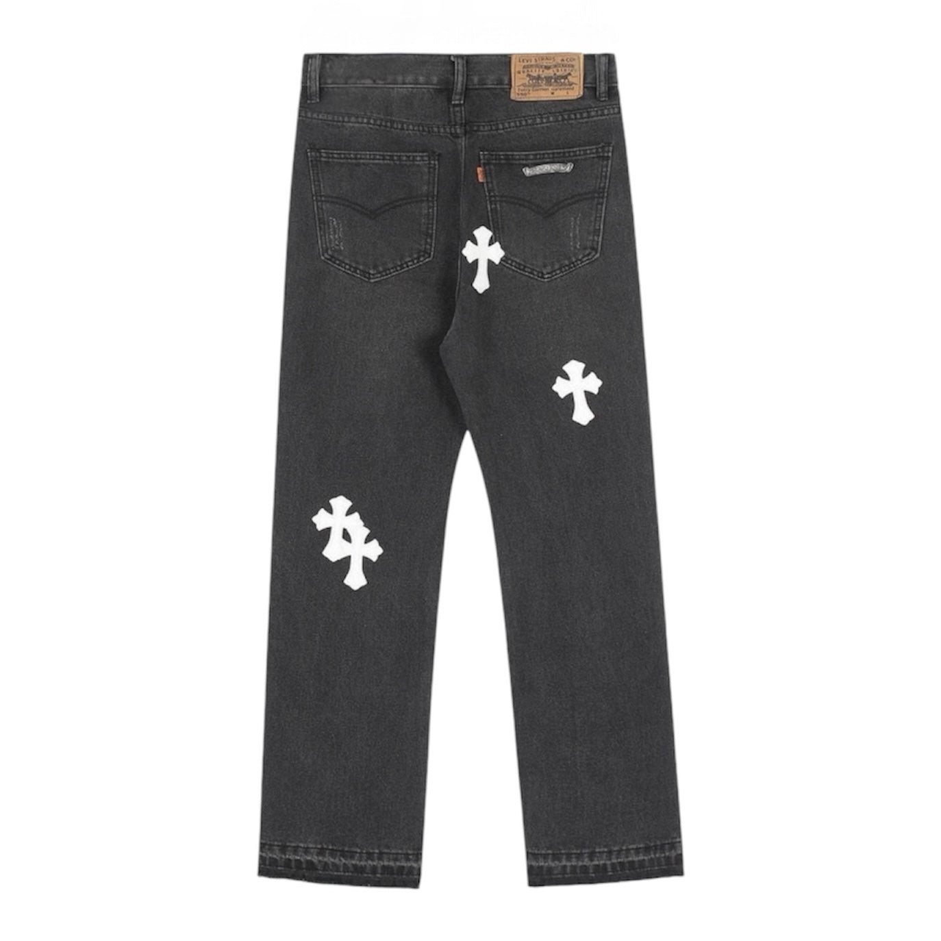 Cross Patch Wide Leg Denim znk000247