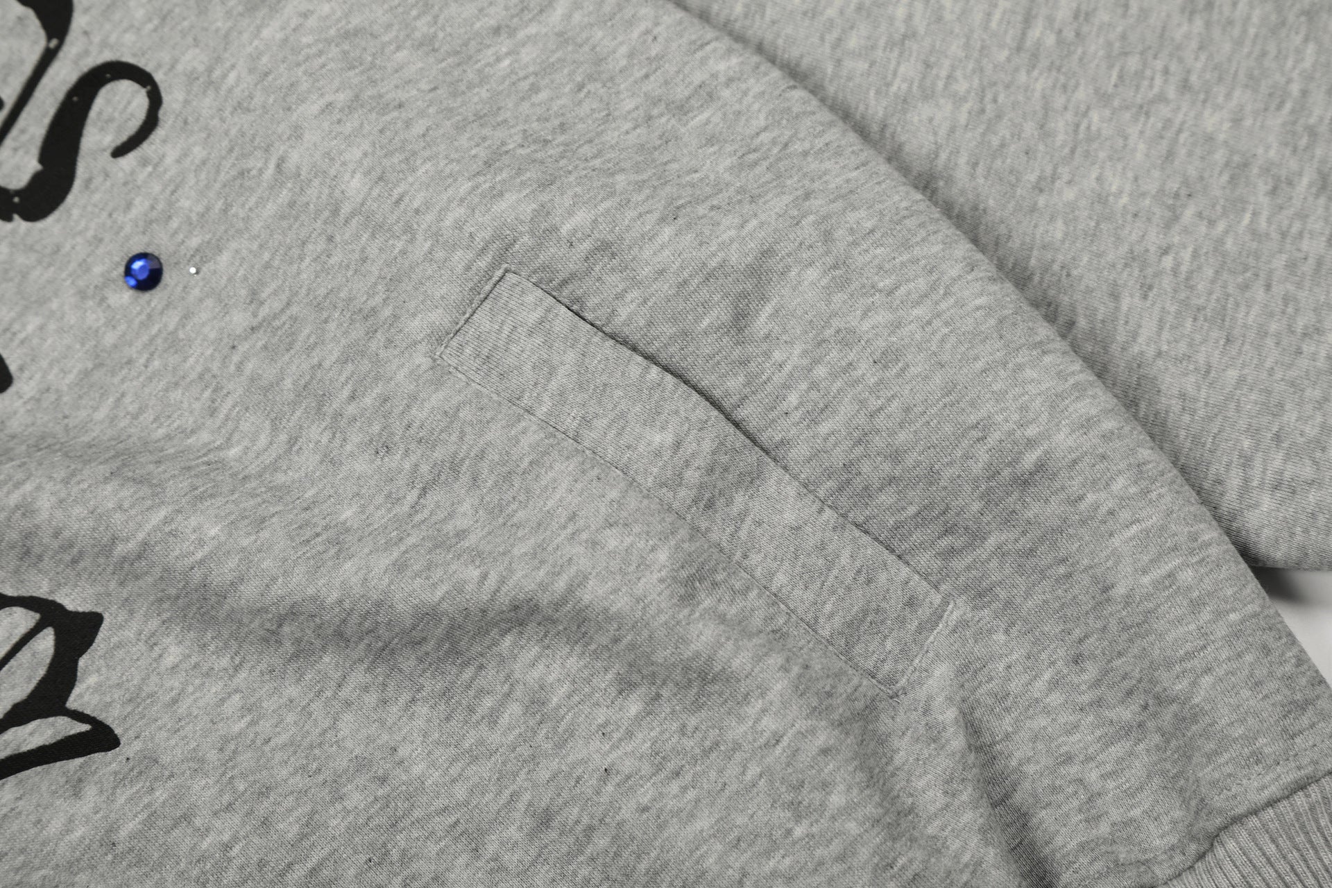 Rhinestone Cross Zip Hoodie znk000223