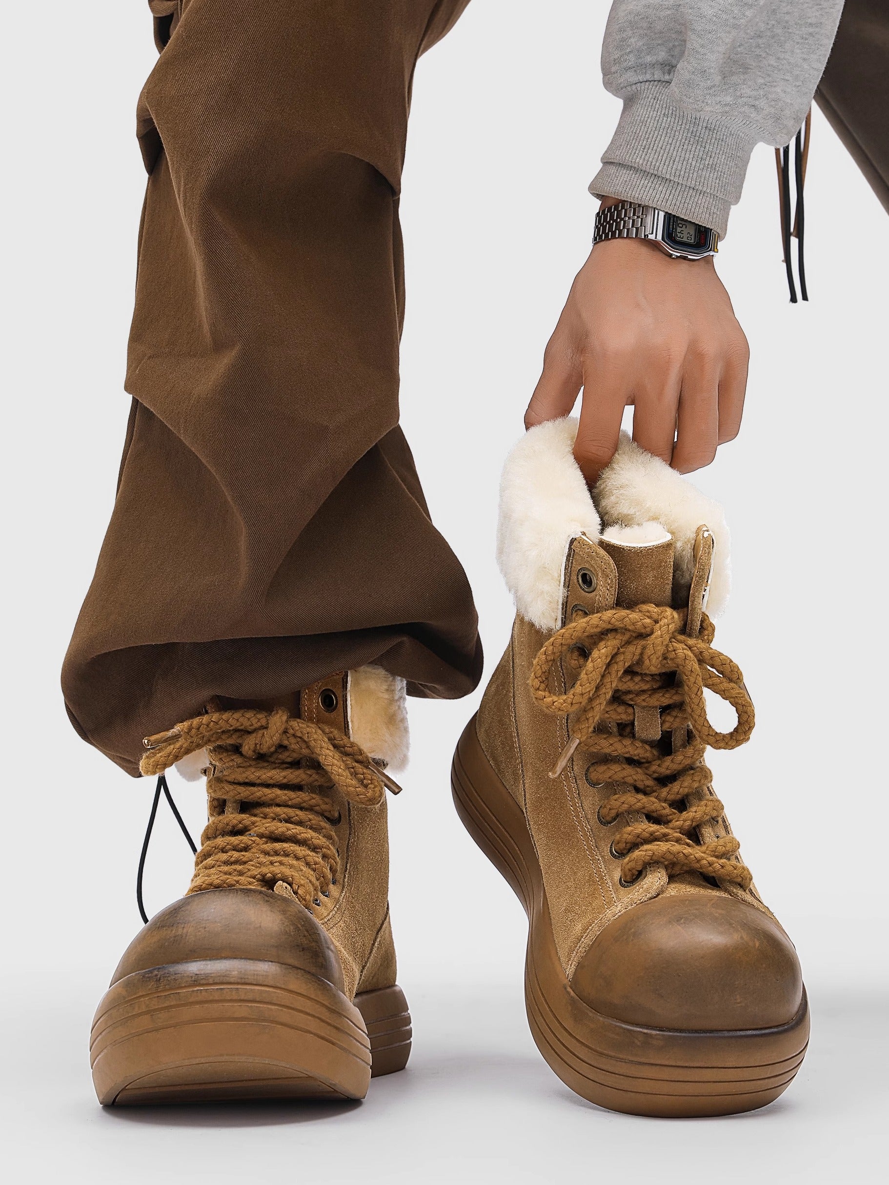 ボア付き厚底ハイカットブーツ
znk000148