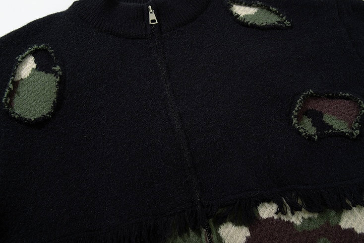 カモフラ切り替えジップニットジャケットznk000105