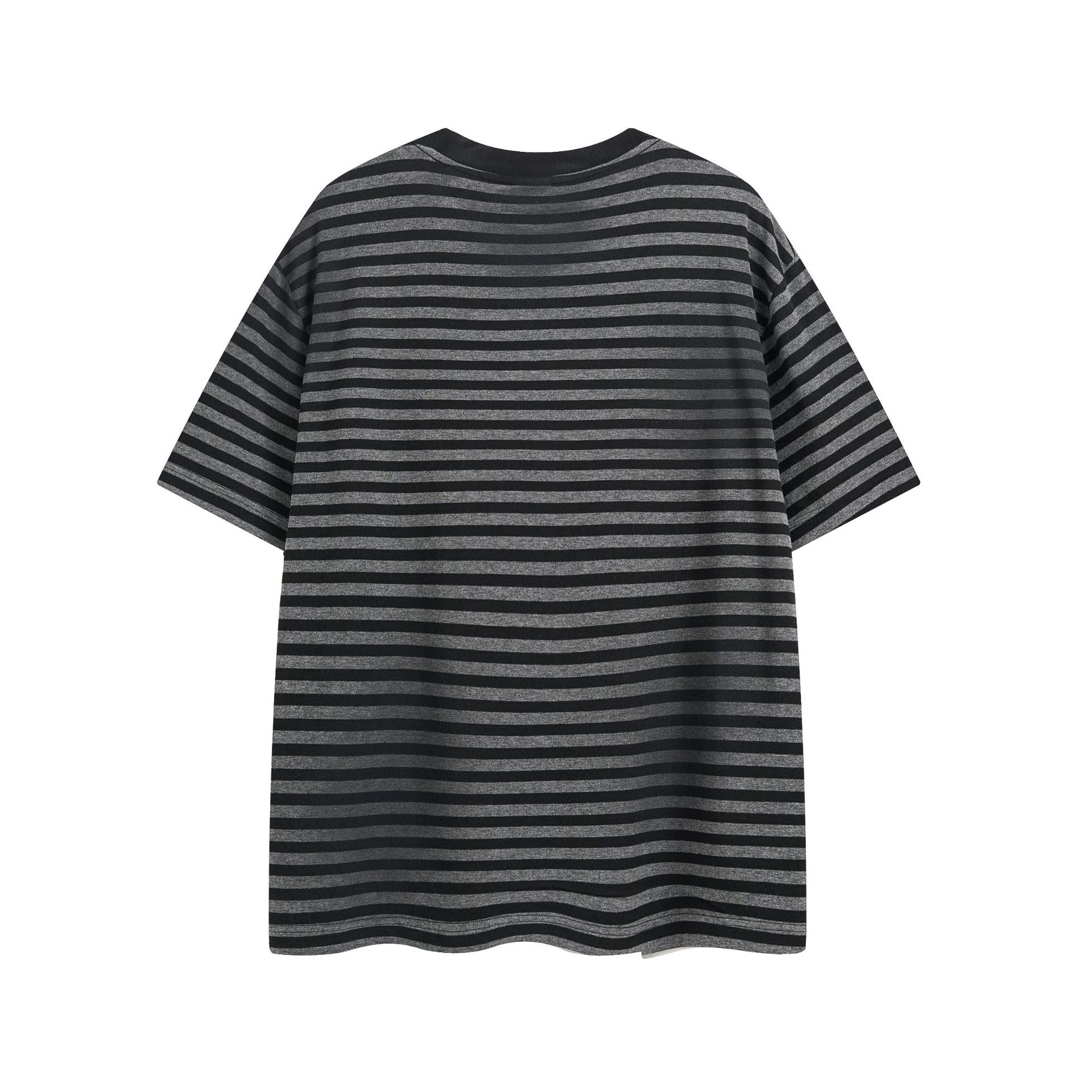 【2color】クロス柄ボーダーTシャツ|オーバーサイズ SS-000306