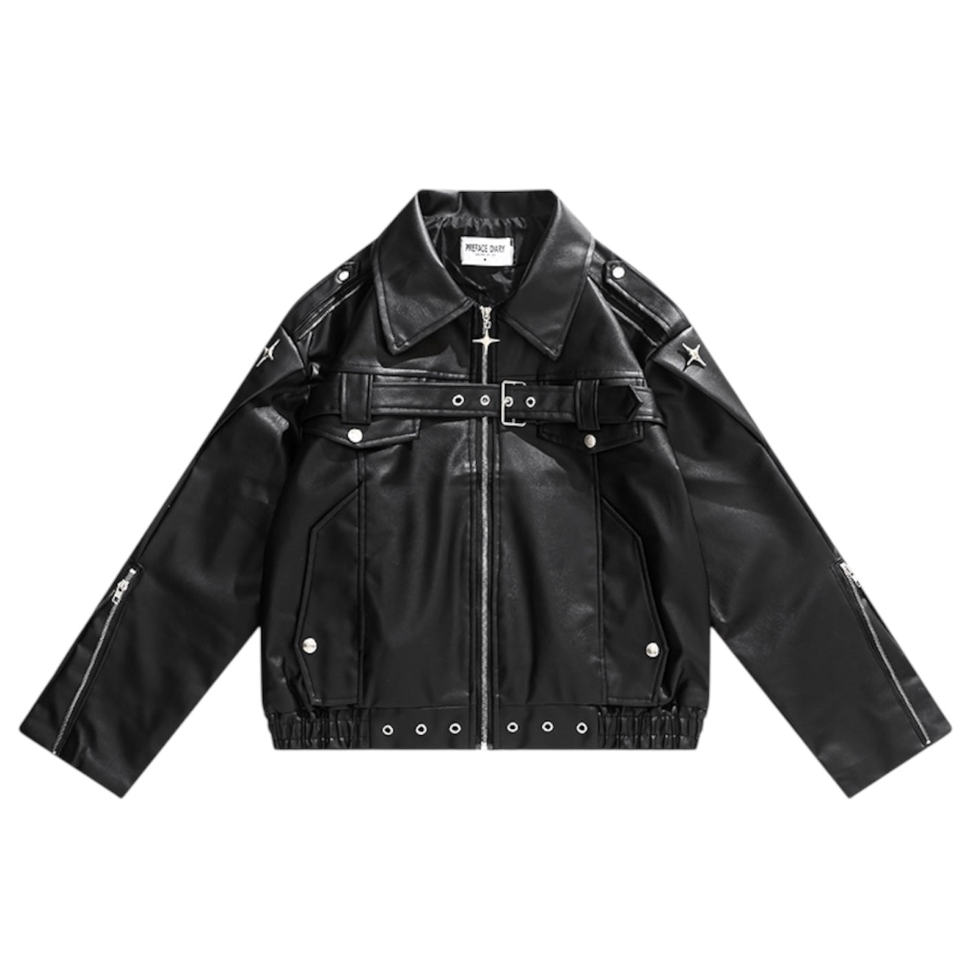 スターモチーフフェイクレザーブルゾン znk000123