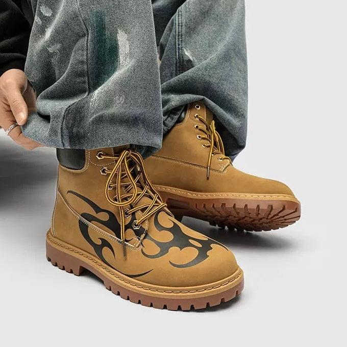 グラフィックレースアップブーツ znk000195