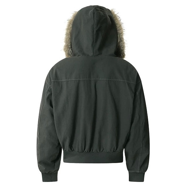 ファーフードボンバージャケット znk000099